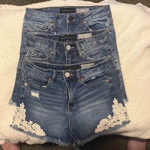 3 Pairs Aeropostale Jean Shorts